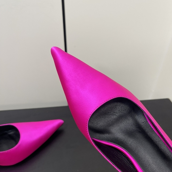 The row pink open-back high heels - Picture 5 of 6